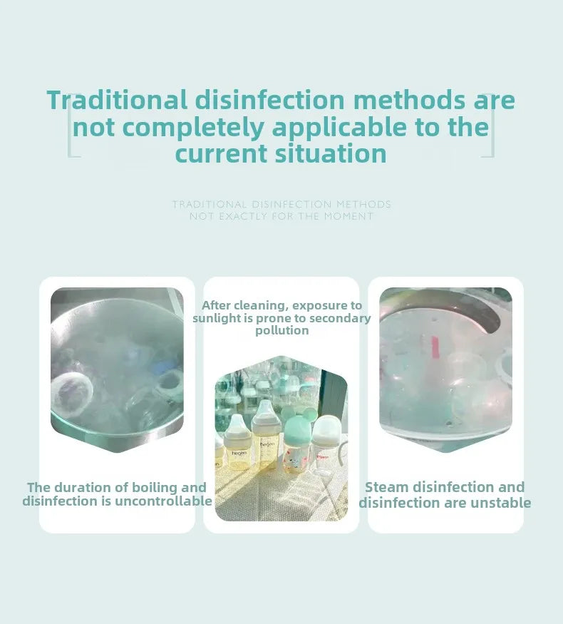 Baby Bottle Sterilizer with Pasteurization, 23L UV Disinfection Cabinet, Multi-functional Disinfection Pot for Baby Accessories