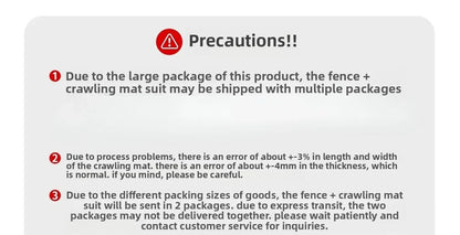 Safety Fence Foldable Baby Playpen Indoor Toddler Activity Area Crawling Mat Easy Assembly Non-Toxic Materials Indoor Playground