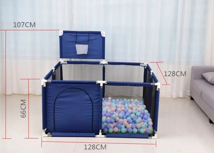 NEW Playpens for Baby with Pull Rings Indoor Baby Playground Kids Balls Pool Activity Fence Baby Games Park Child Safety Barrier