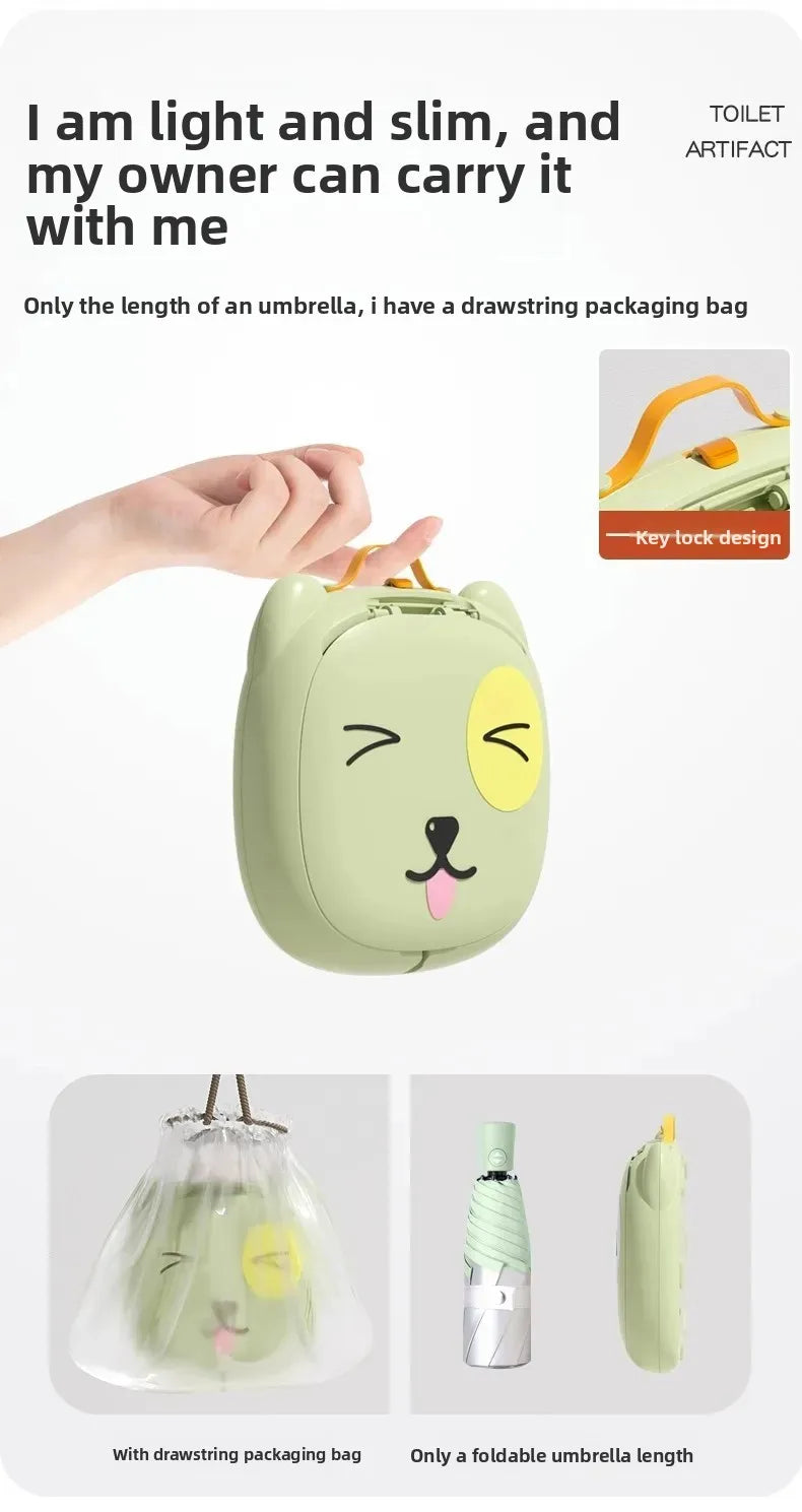 Portable Folding Children's Toilet Trainer for Outdoor Camping Car Travel Emergency Urinal Basin Baby Training Seat