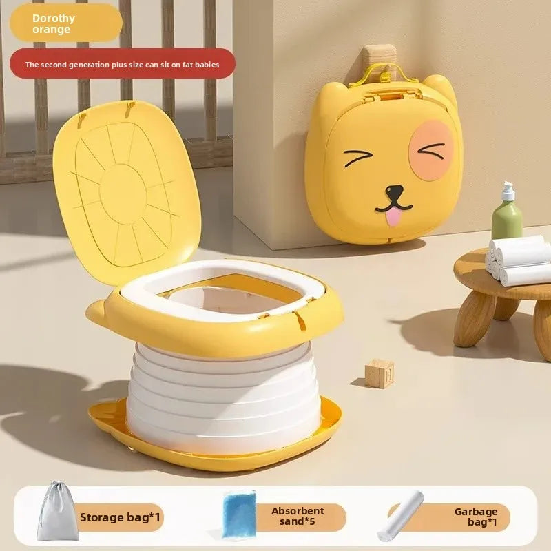 Portable Folding Children's Toilet Trainer for Outdoor Camping Car Travel Emergency Urinal Basin Baby Training Seat