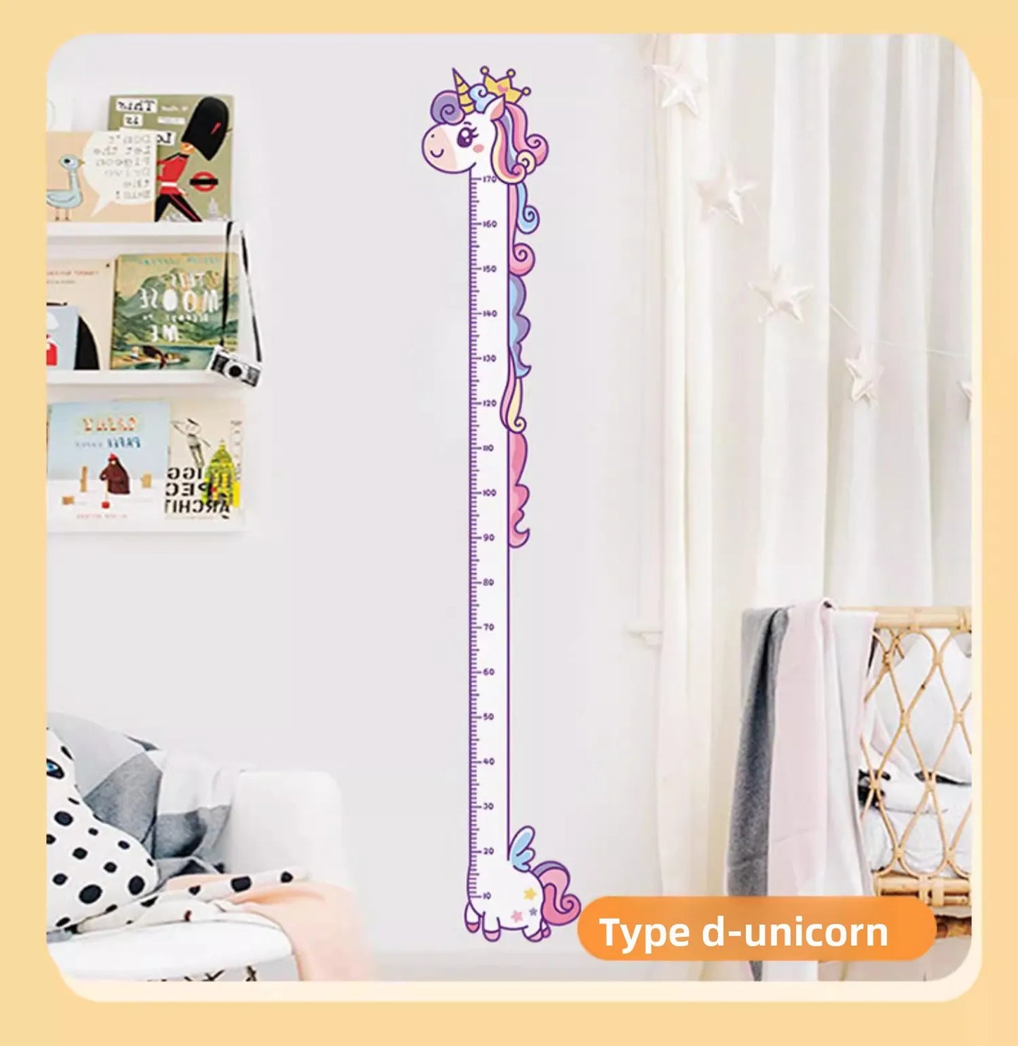 Grow With Me Animal Height Chart Wall Stickers
