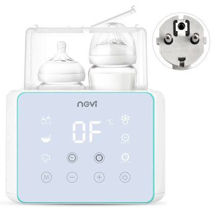 Baby Bottle Warmer & Bottle Sterilizer, Double Bottle Warmer for Breast Milk, LCD Display Accurate Temperature Control