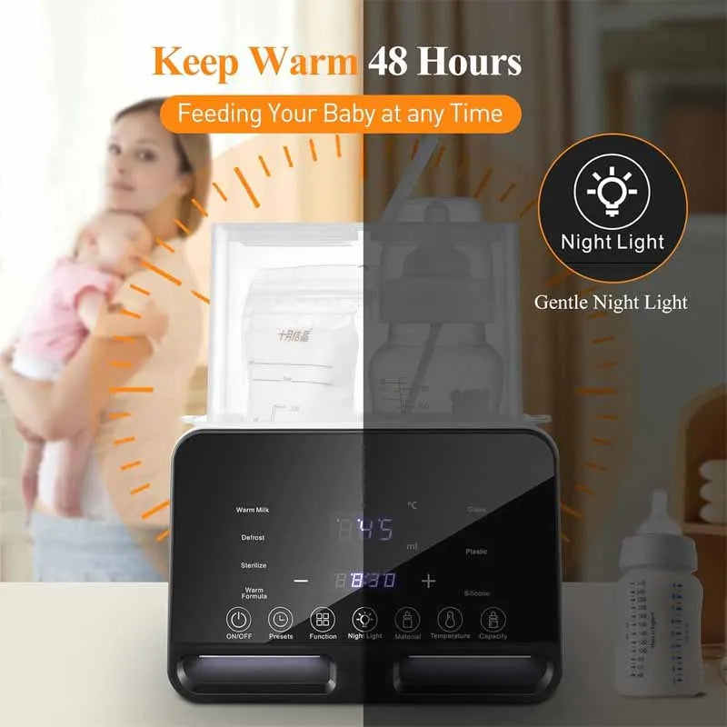 Baby Bottle Warmer Sterilizer Multifunction Fast Milk Bottle Warmers with Timer Accurate Temperature Control Newborn Accessories