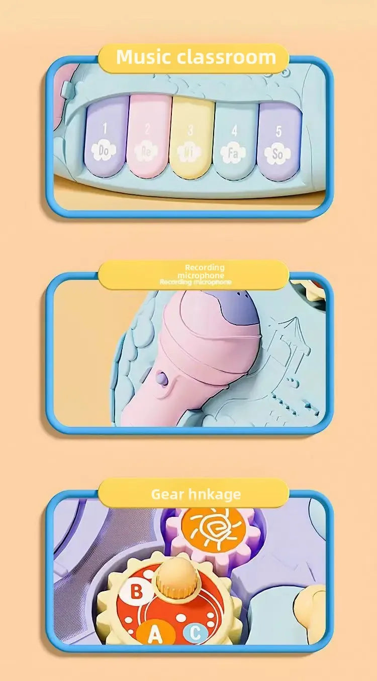 Anti-Tip Baby Walker Push Cart Toy for Learning to Walk 3-18 Months Hand Push Step Assisting Child Development Products