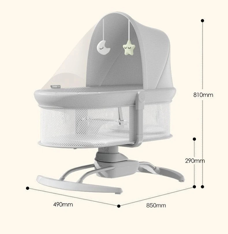 Electric Baby Cradle & Rocking Sleeper – Multifunctional Soothing Bassinet