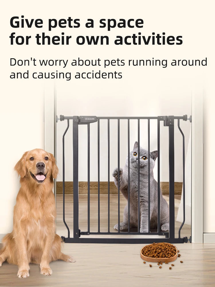 75~147cm Fence Playpen Baby Gate Children's Safety Barrier Stair Security Door for Dogs Pressure-mounted Baby Safety Gate