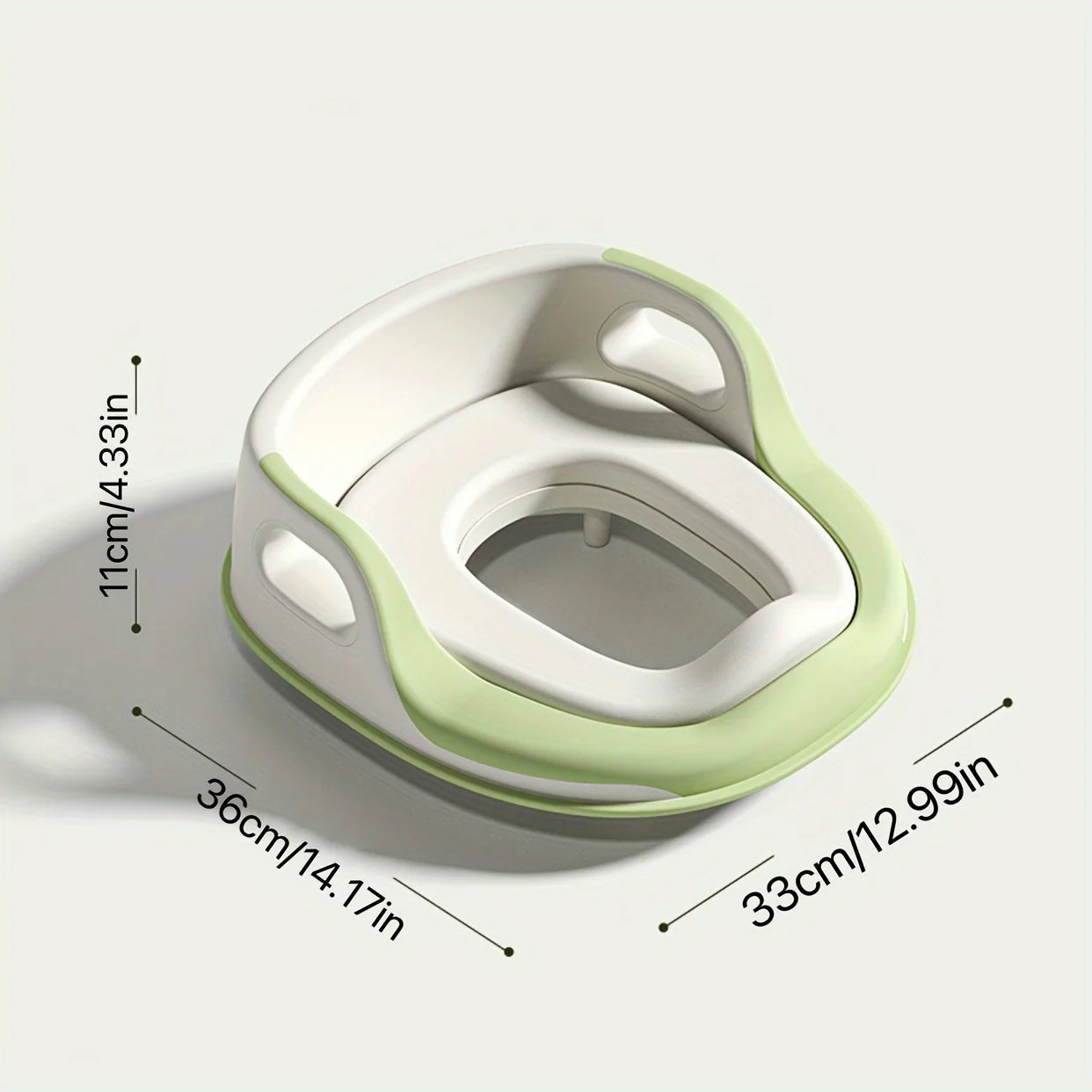1 Pc Potty Training Seat with Handles Plastic Toilet Trainer Ring for Ages 3-6 Easy Storage Wall Hook Included Baby Potty