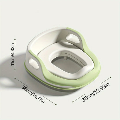 1 Pc Potty Training Seat with Handles Plastic Toilet Trainer Ring for Ages 3-6 Easy Storage Wall Hook Included Baby Potty