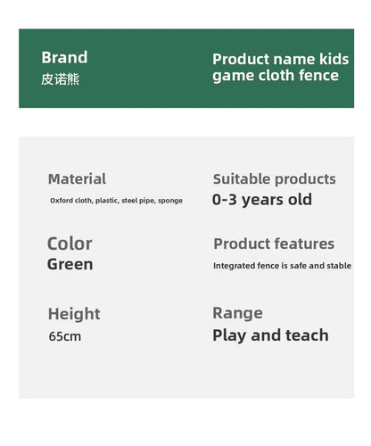 Safety Fence Foldable Baby Playpen Indoor Toddler Activity Area Crawling Mat Easy Assembly Non-Toxic Materials Indoor Playground