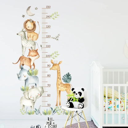 Animal Height Chart Wall Stickers – Track Every Precious Inch