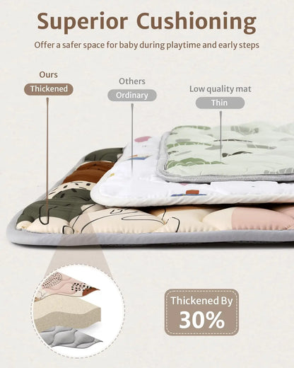 50*50" Baby Play Mat for Playpen & Floor Thicken Soft Baby Activity Gym Portable Washable Carpet for Newborn 6-12 Months