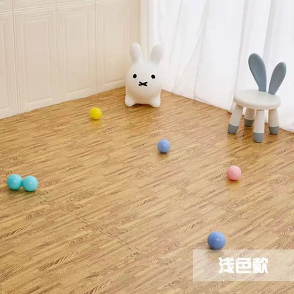 Wood Grain Foam Play Mat – Style Meets Safety 12pcs