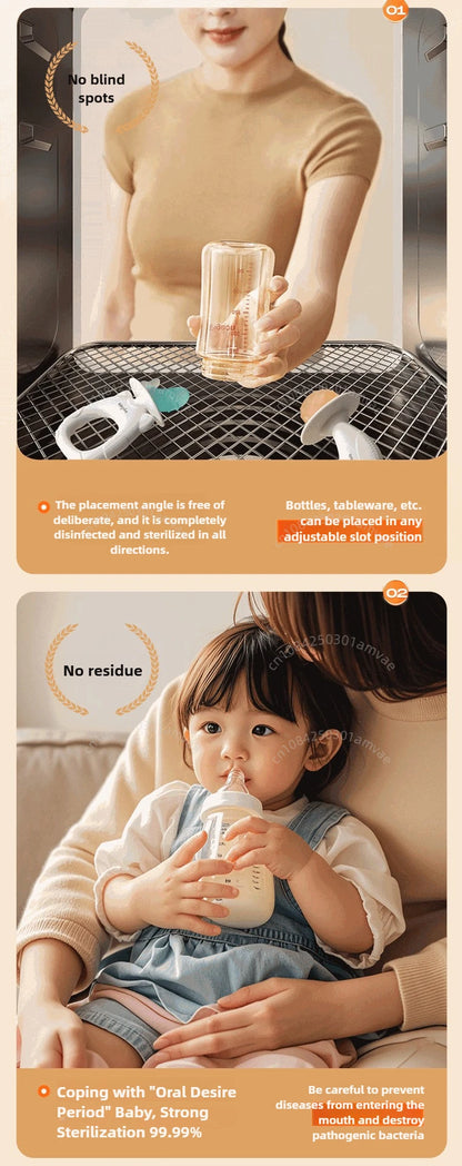 Two-in-one Bottle Sterilizer Ultraviolet Sterilization and Drying Function Special Sterilizer for Baby Products Large Capacity