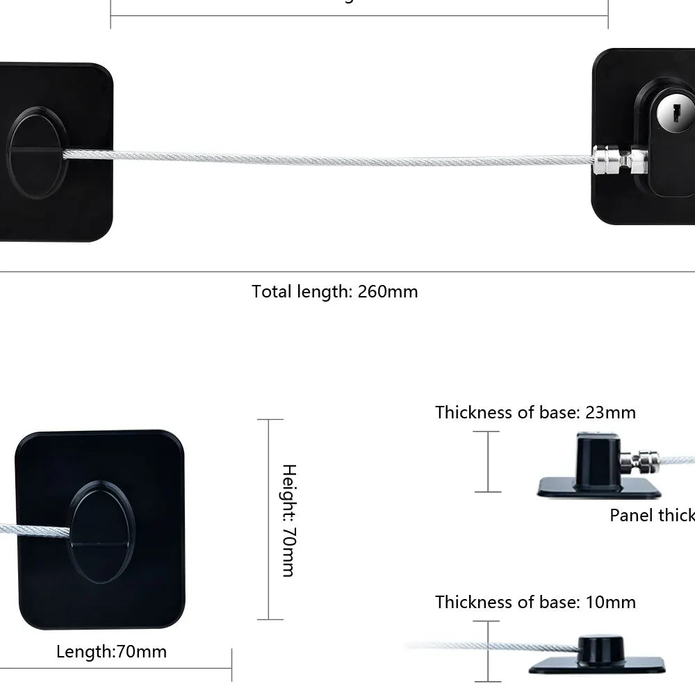 Multi-Purpose Baby Safety Cable Lock – Strong, Flexible Protection