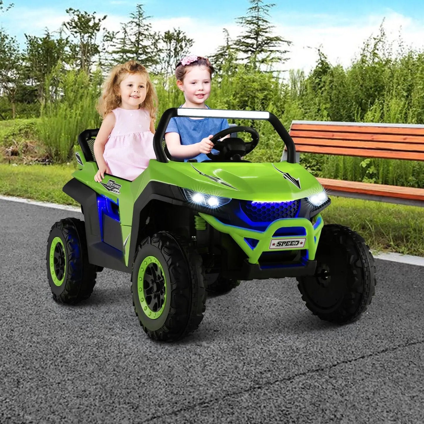 BabyBlush 2-Seater Kids Electric Ride-On UTV with Remote Control