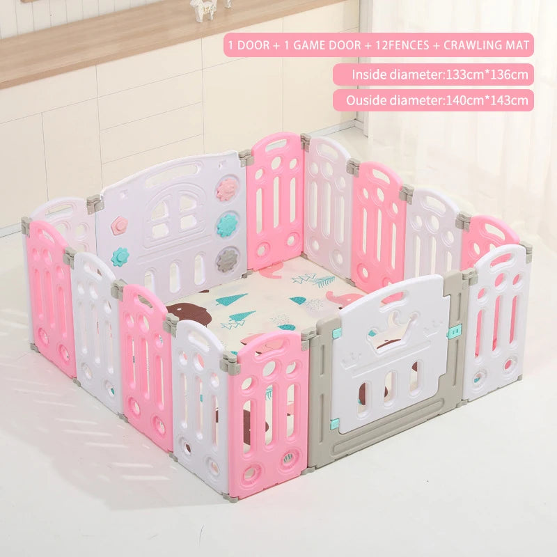 BabyBlush Large Baby Activity Playpen with Slide & Free Mat