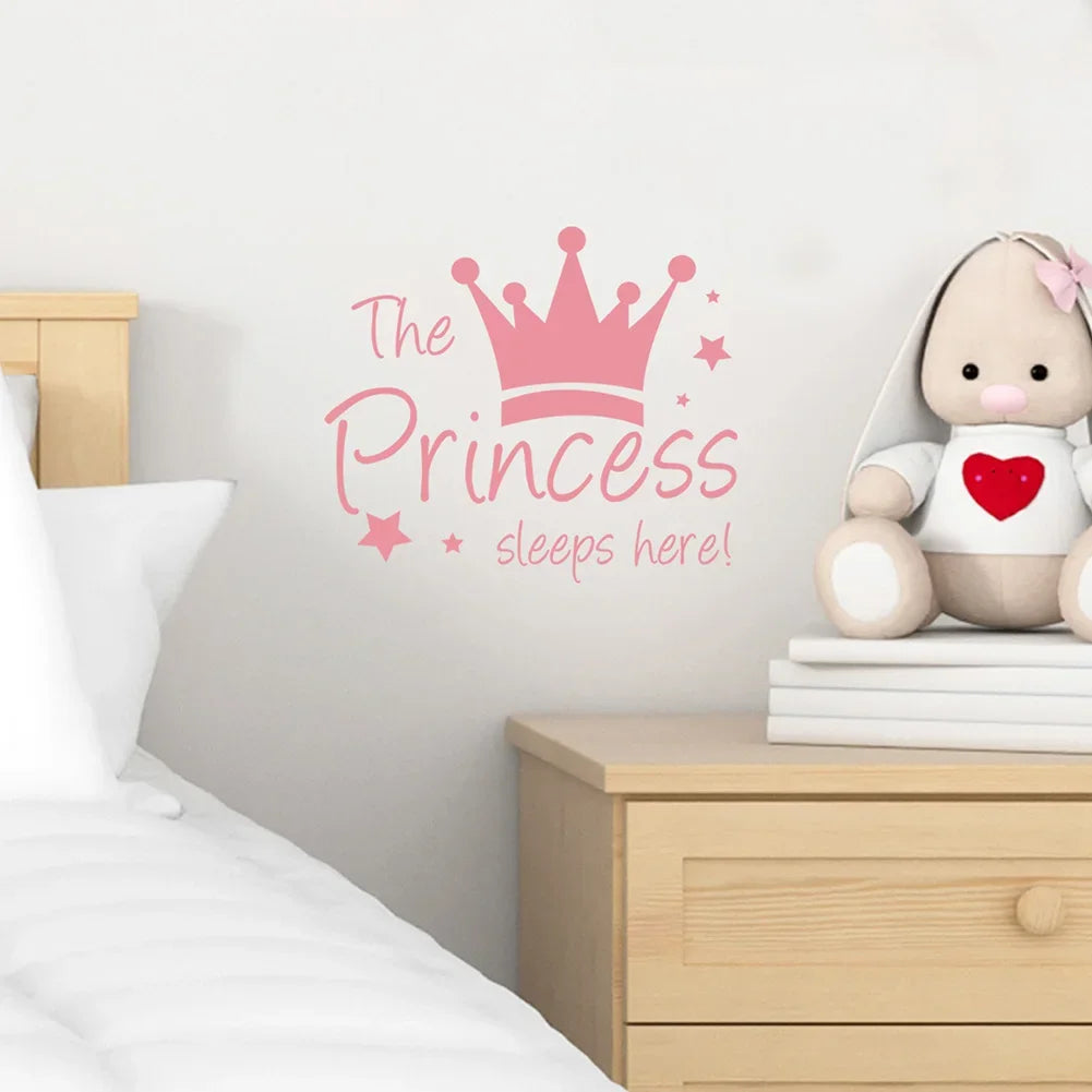 “The Princess Sleeps Here” Wall Sticker – Sweet Royal Touch