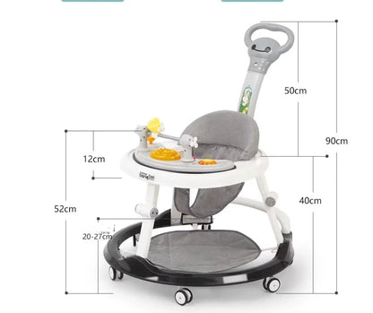 Multifunctional Baby Walker with Music-Anti O-shaped Legs & Anti-Fall Anti-Roll Design Suitable for Both Male and Female Infants