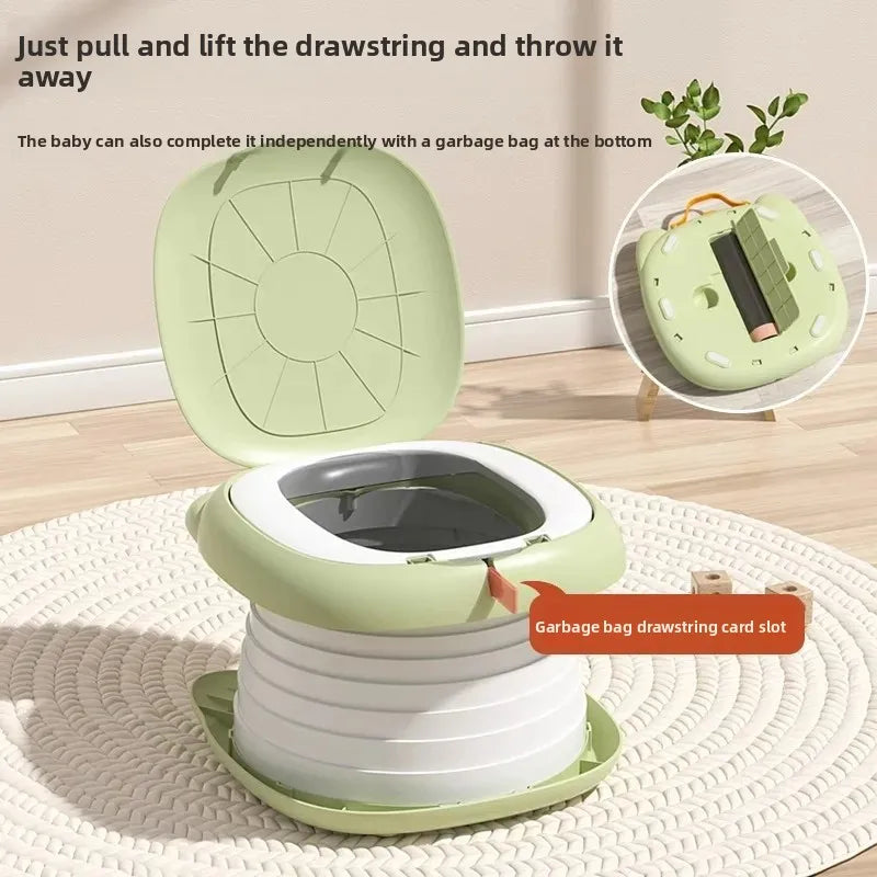 Portable Folding Children's Toilet Trainer for Outdoor Camping Car Travel Emergency Urinal Basin Baby Training Seat
