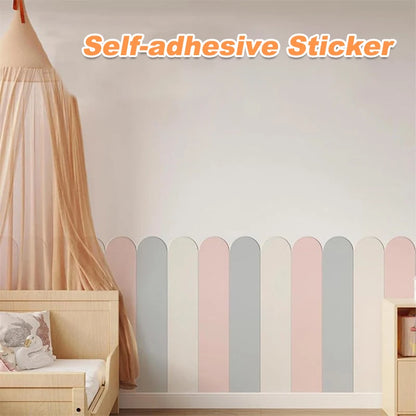 10PCS Self Adhesive Environmental Friendly Anti-Collision Soft Package Wall Sticker Skirt Kids's Room Surround Protection Board