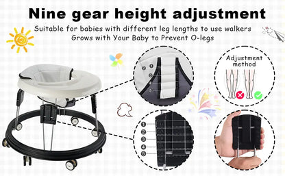 Foldable Anti-Rollover Baby Walker – Safe Steps, Every Time