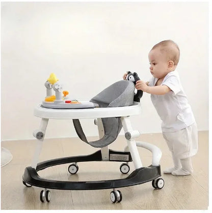 Multifunctional Baby Walker with Music-Anti O-shaped Legs & Anti-Fall Anti-Roll Design Suitable for Both Male and Female Infants