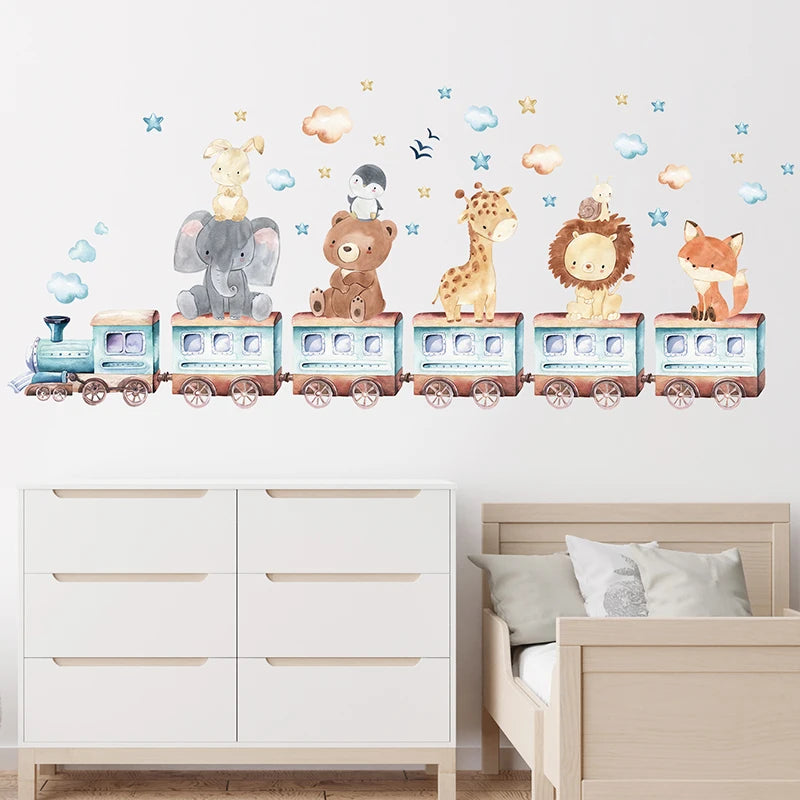 Little Safari Train Wall Stickers – A Journey of Imagination