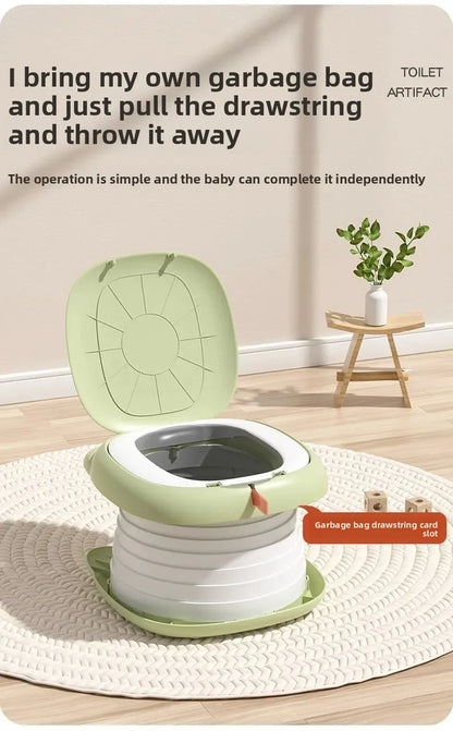 Portable Folding Children's Toilet Trainer for Outdoor Camping Car Travel Emergency Urinal Basin Baby Training Seat