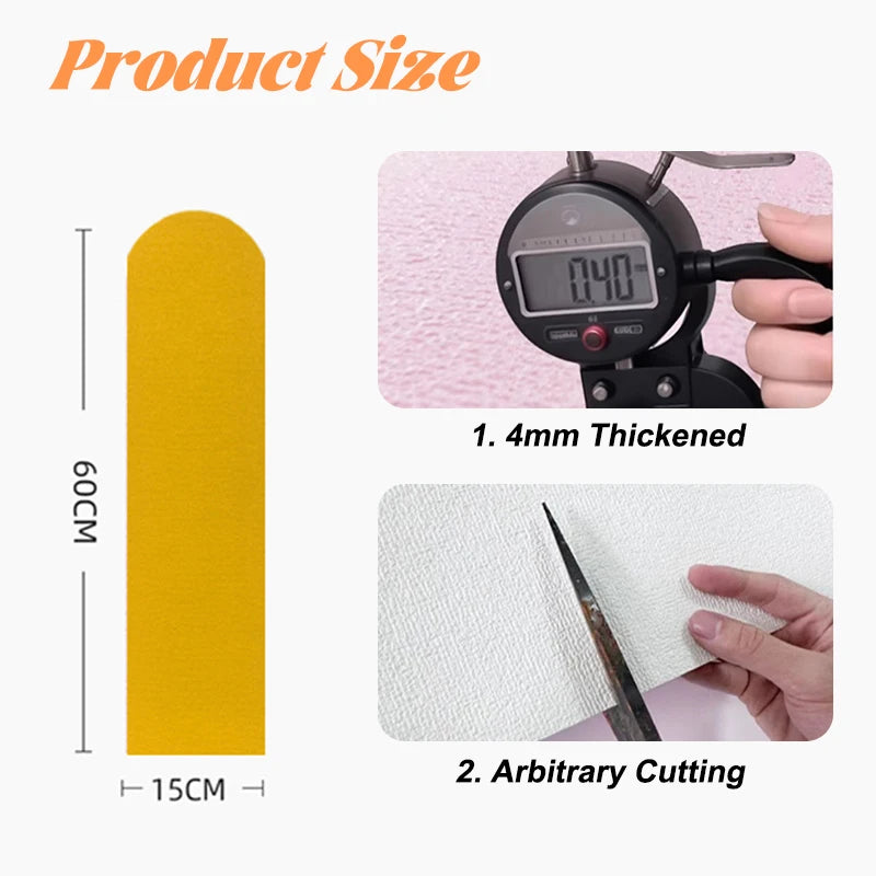 10PCS Self Adhesive Environmental Friendly Anti-Collision Soft Package Wall Sticker Skirt Kids's Room Surround Protection Board