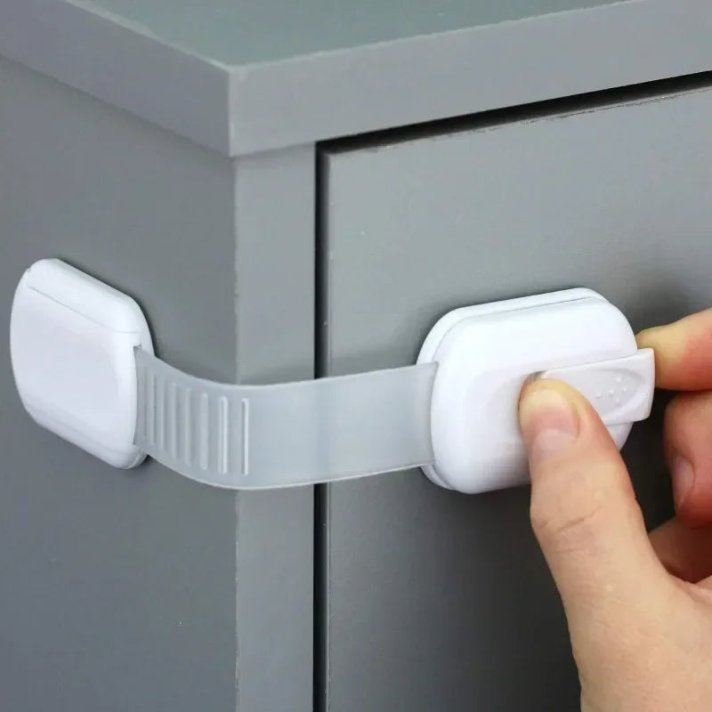 Baby Safety Lock Drawer Child Safety Cabinet Locks Adhesive Cabinet for Drawer Door Latches Baby Safe Straps Child Door Security