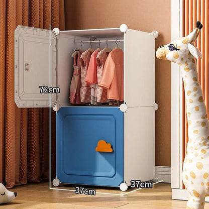 Modern Household Wardrobe Bedroom Furniture Organizer Rack Multilayer Plastics Storage Cabinets Of Collapsible Children Locker