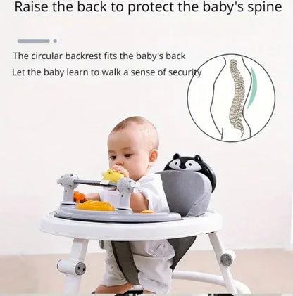 Multifunctional Baby Walker with Music-Anti O-shaped Legs & Anti-Fall Anti-Roll Design Suitable for Both Male and Female Infants