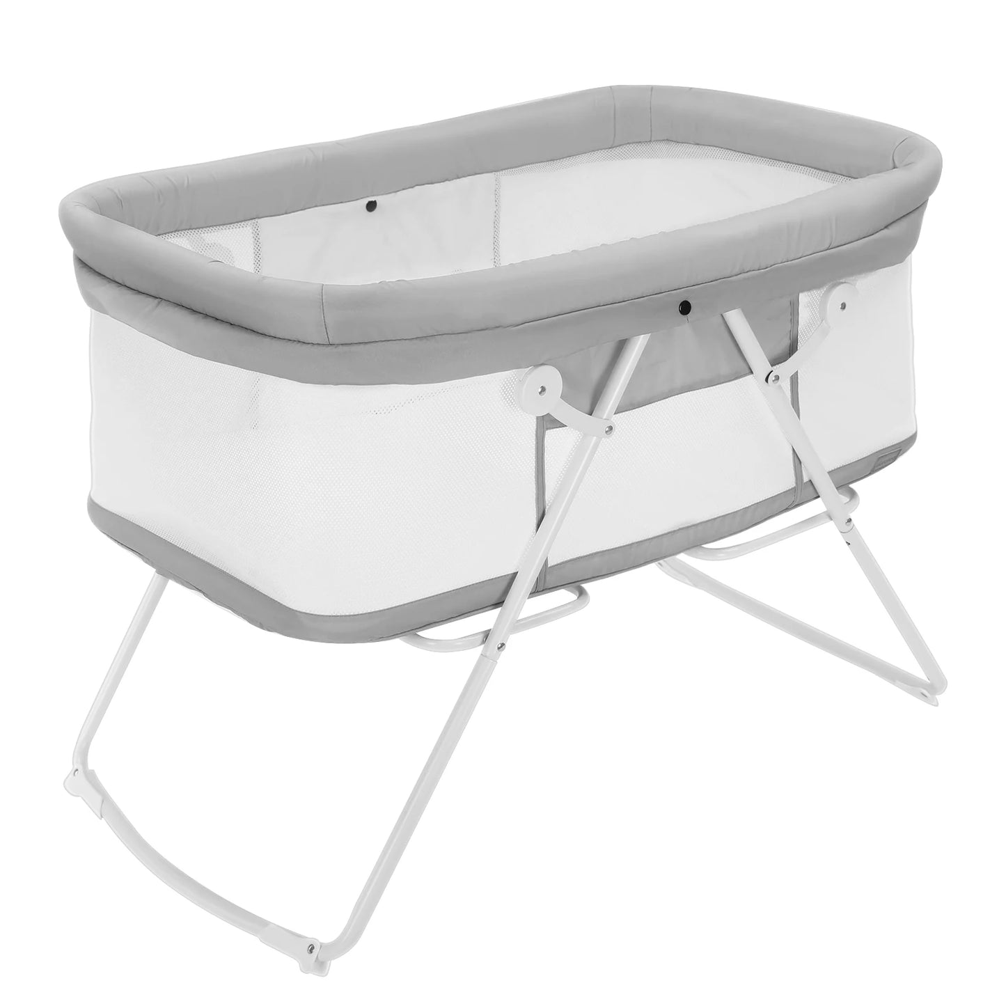 Baby 2-in-1 Bedside Crib & Rocking Cradle with Mattress