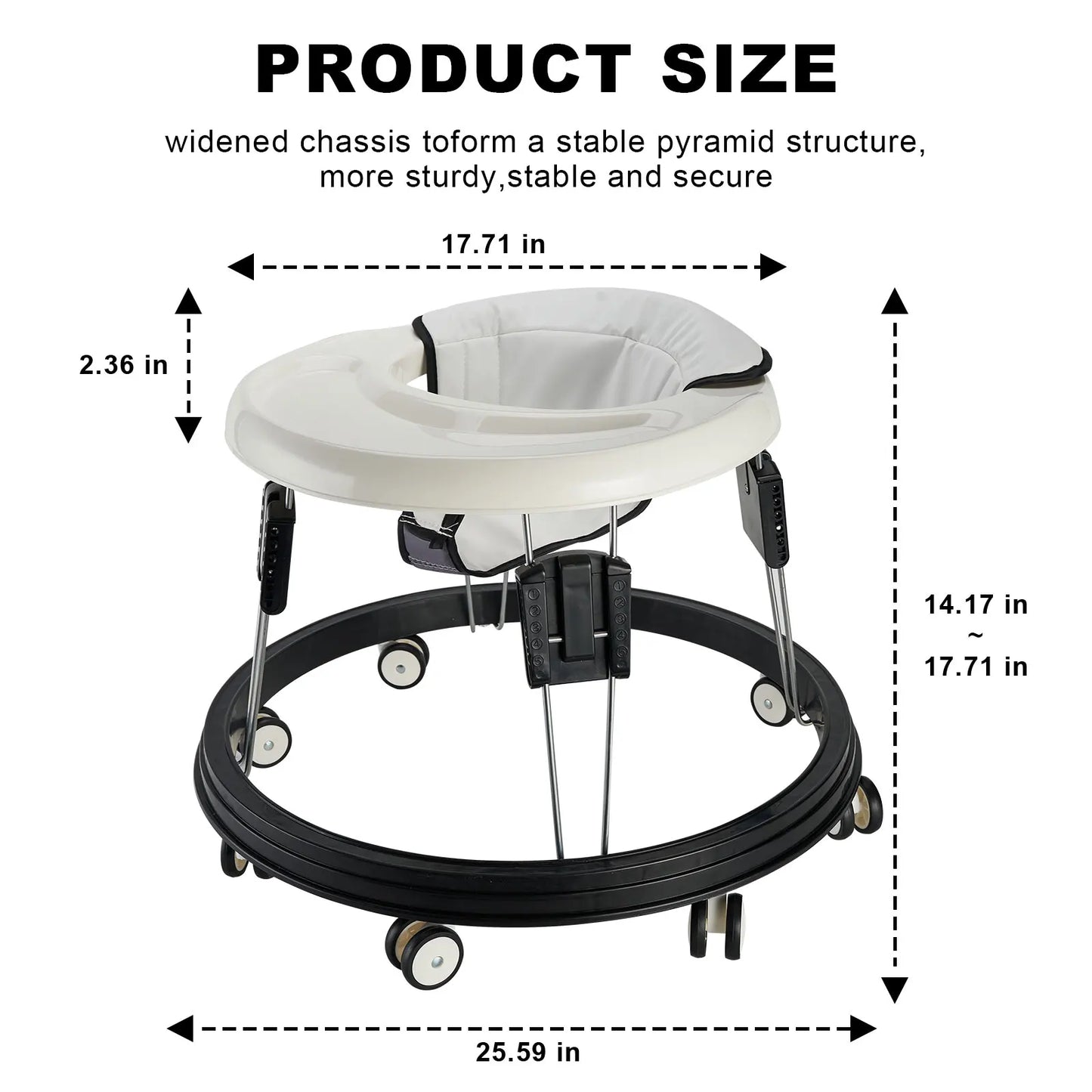 Foldable Anti-Rollover Baby Walker – Safe Steps, Every Time