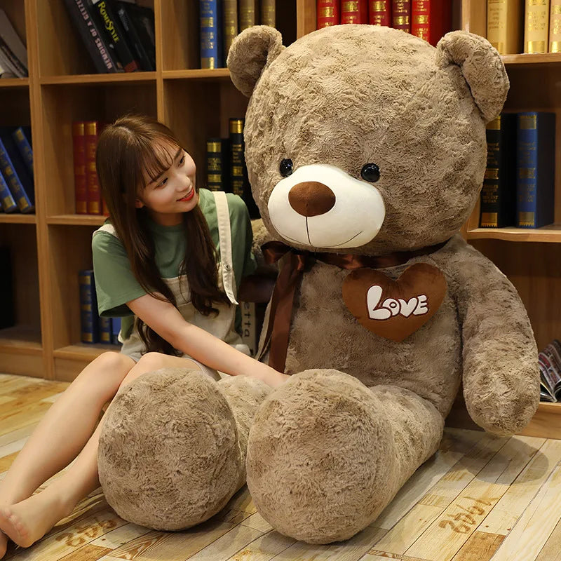 Nice New Hot High Quality 2 Colors Teddy Bear With Love Stuffed Animals Plush Toys Doll Pillow Kids Lovers Birthday Baby Gift