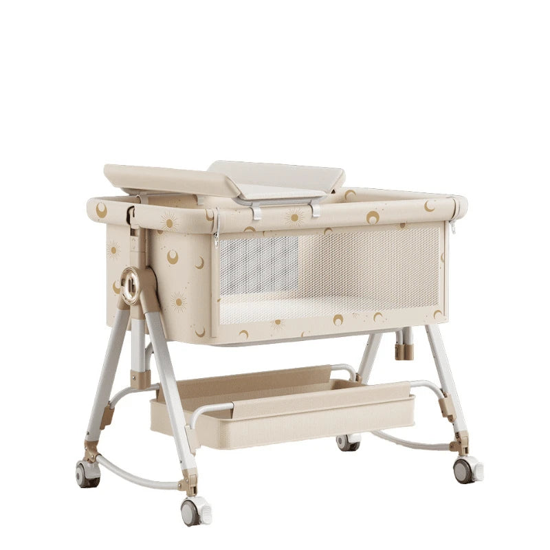 Portable Foldable Baby Bassinet with Wheels