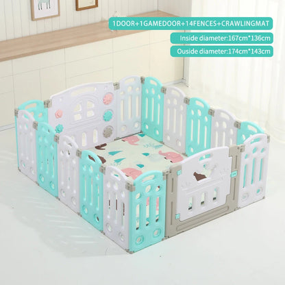 BabyBlush Large Baby Activity Playpen with Slide & Free Mat