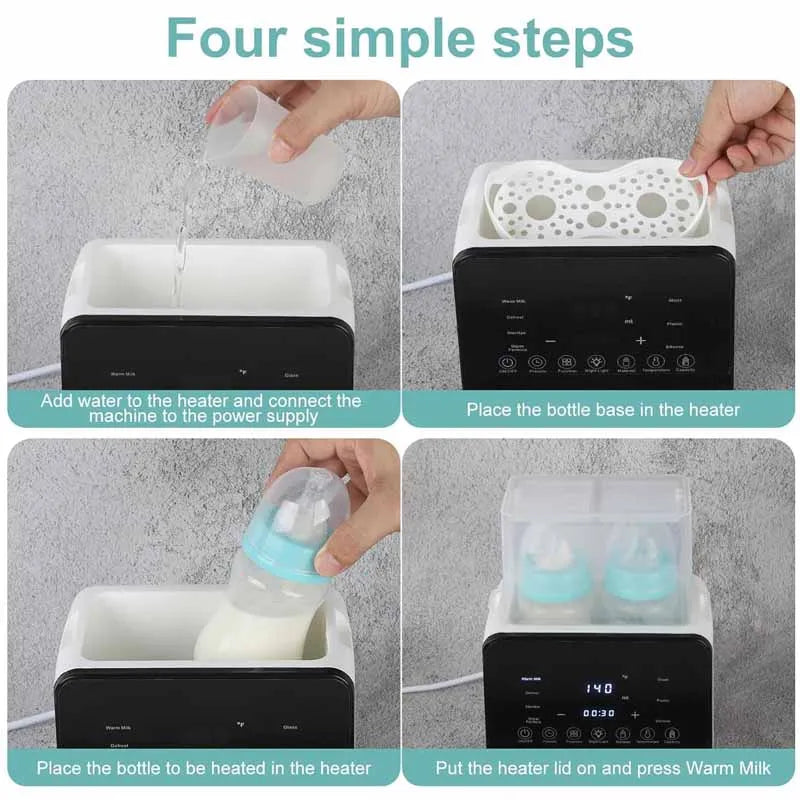 Baby Bottle Warmer Sterilizer Multifunction Fast Milk Bottle Warmers with Timer Accurate Temperature Control Newborn Accessories