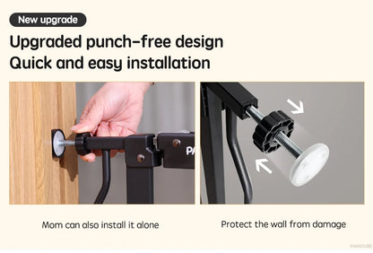 75~147cm Fence Playpen Baby Gate Children's Safety Barrier Stair Security Door for Dogs Pressure-mounted Baby Safety Gate