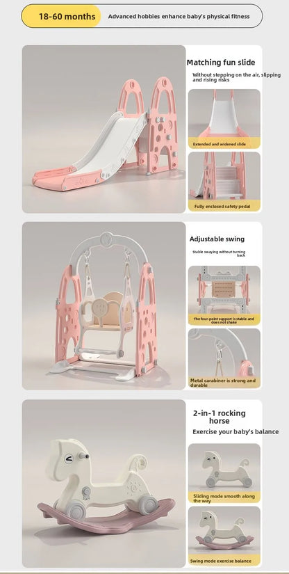 Kids Indoor Safety Playpen Foldable Baby Barrier Slide Swing Fun Activity Center Toddlers Home Use Secure Protective Play Area