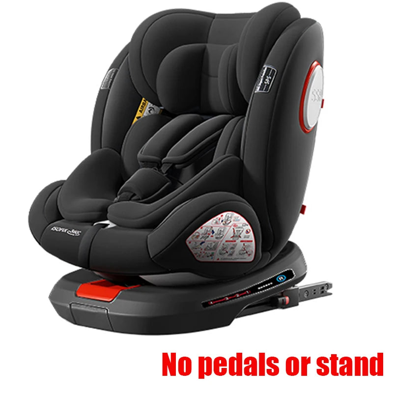 Child Car Safety Seats with ISOFIX for Baby Adjustable 360 Rotating Direction Angle 0-12 Years Suitable Car Seat with Footrest