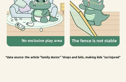 Safety Fence Foldable Baby Playpen Indoor Toddler Activity Area Crawling Mat Easy Assembly Non-Toxic Materials Indoor Playground