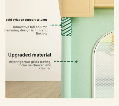 Safety Fence Foldable Baby Playpen Indoor Toddler Activity Area Crawling Mat Easy Assembly Non-Toxic Materials Indoor Playground