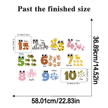 Kids 3D Number Learning Wall Stickers – Fun Meets Education