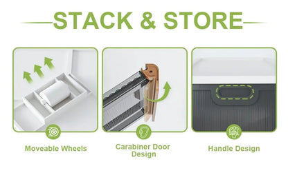 Folding Wardrobe Storage Cabinet Installation Free Movable Transparent Kids Clothing Organization Simple Foldable Closet Cabinet