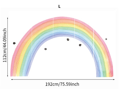 Dreamy Pastel Rainbow Wall Mural Sticker