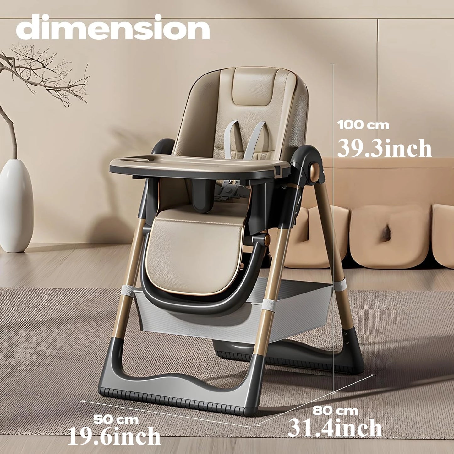 BabyBlush Foldable Adjustable Baby High Chair