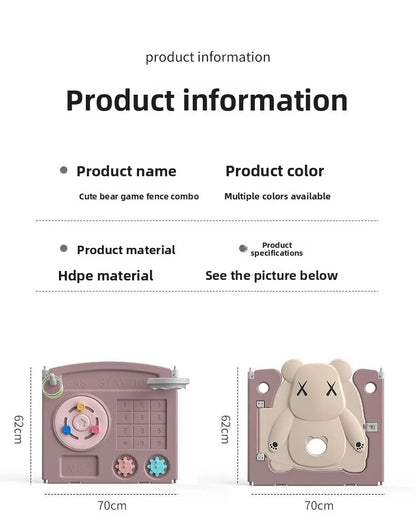 Kids Indoor Safety Playpen Foldable Baby Barrier Slide Swing Fun Activity Center Toddlers Home Use Secure Protective Play Area