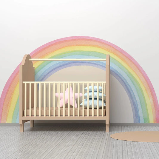 Dreamy Pastel Rainbow Wall Mural Sticker